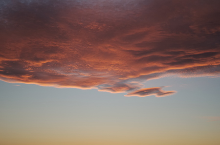 Magical Clouds at Sunset Orange Cloudscape Closeup