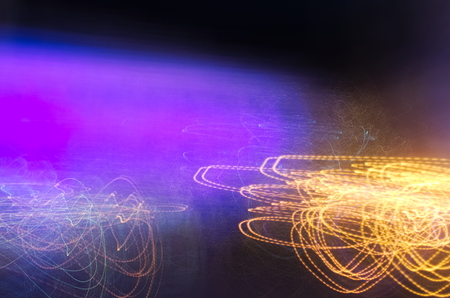 Light Show with Colorful Circular Line Abstractの写真素材