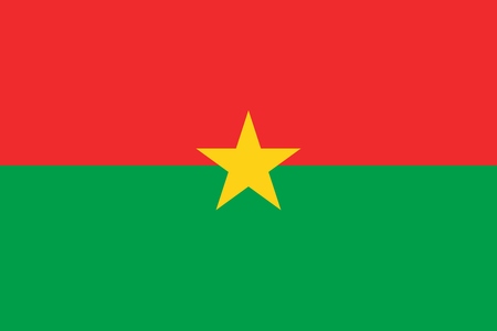 Official Large Flat Flag of Burkina Faso Horizontalの写真素材