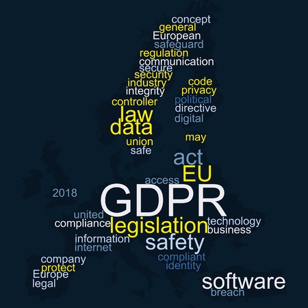 GDPR European Union Data Security Law Word Cloud