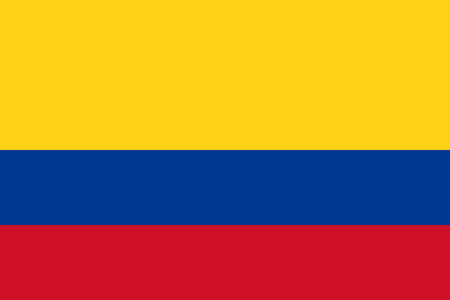 Official Large Flat Flag of Colombia Horizontalの写真素材