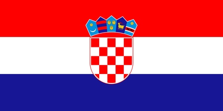 Official Large Flat Flag of Croatia Horizontalの写真素材