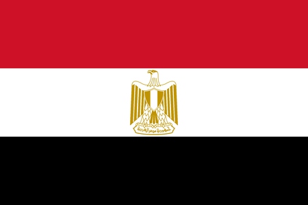 Official Large Flat Flag of Egypt Horizontalの写真素材