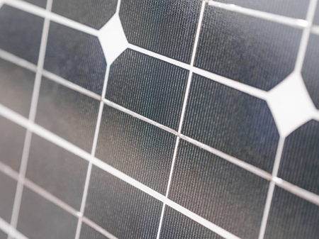 Photovoltaic Solar Panel for Renewable Electric Production Closeup