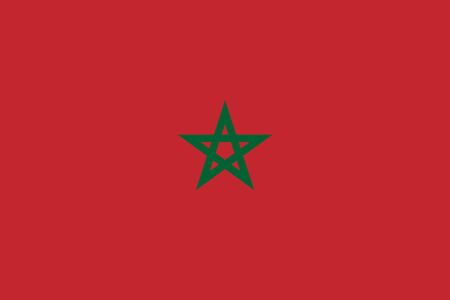 Official Large Flat Flag of Morocco Horizontalの写真素材