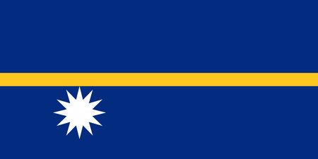Official Large Flat Flag of Nauru Horizontalの写真素材