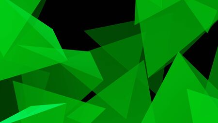 8K UHD Mixed Large Green Translucent Triangles Abstract Backgroundの写真素材