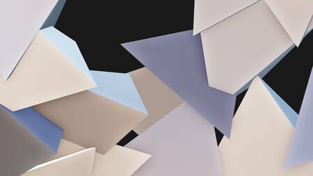 8K UHD Mixed Large Pastel Brown Triangles Abstract Backgroundの写真素材