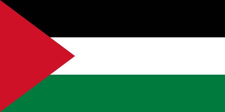 Official Large Flat Flag of Palestine Horizontalの写真素材