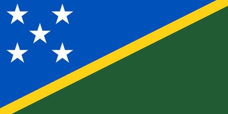 Official Large Flat Flag of the Solomon Islands Horizontalの写真素材
