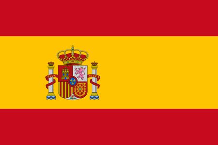 Official Large Flat Flag of Spain Horizontalの写真素材