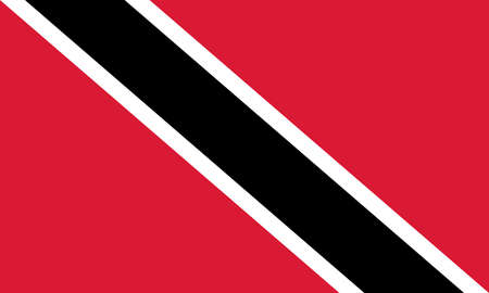 Official Large Flat Flag of Trinidad and Tobago Horizontalの写真素材