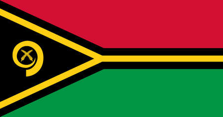 Official Large Flat Flag of Vanuatu Horizontalの写真素材