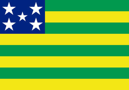Official Large Flat Flag of Goias Horizontalの写真素材
