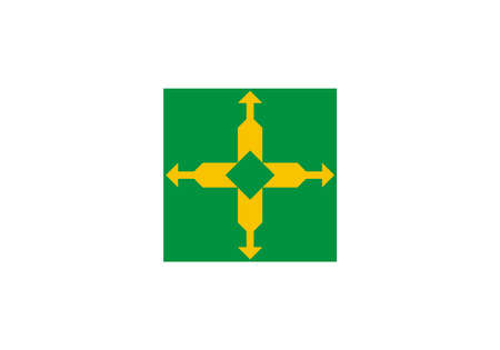 Official Large Flat Flag of the Federal District of Brazil Horizontalの写真素材
