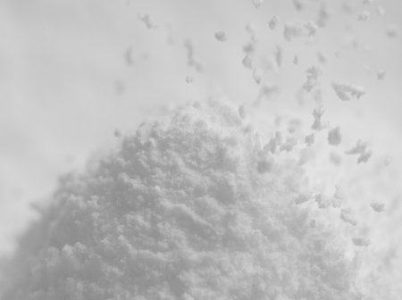 Fluffy White Powdered Sugar Pile Macro Closeupの写真素材