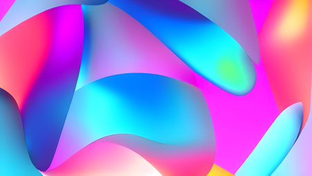 Modern Abstract Colorful Translucent Art Background Wallpaperの写真素材