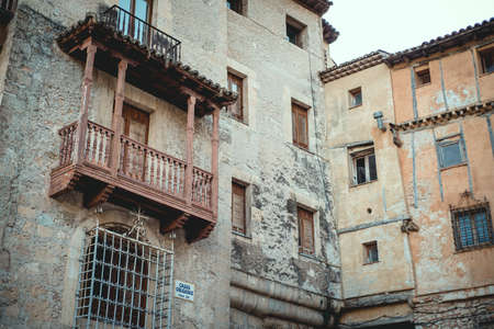 Cuenca, Spain 11 October , 2017 The famous Hung houses of Cuenca in Spain. Many casas colgadas are built right up to the cliff edge,making Cuenca one of the most striking towns in Spainのeditorial素材