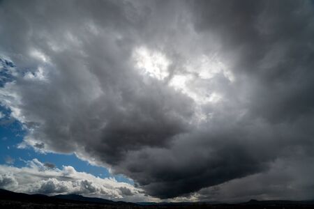 Dark and Dramatic Storm Clouds Area Background