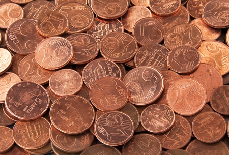 Greek euro cent coins. Here is coins of 1,2 & 5 cents.