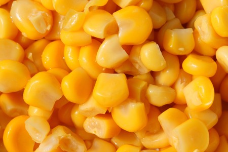 Macro closeup of some sweetcorn