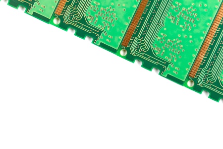 A macro of the underside of some memory modules arranged diagonally.の写真素材
