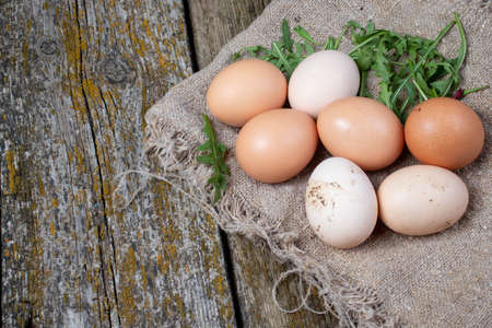 quean eggs on old boards and fabrics
