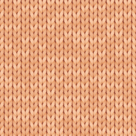 Beige realistic simple knit texture seamless pattern. Seamless knitted pattern. Vector illustration. Woolen cloth. Illustration for design, backgrounds, wallpaper.のイラスト素材
