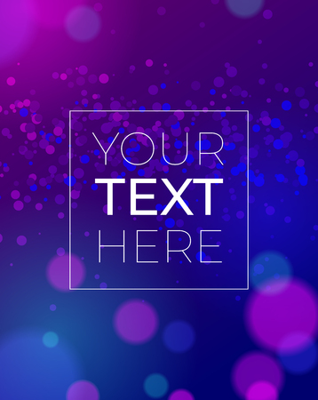 Colorful abstract background with light bokeh effect with copy space. Ultraviolet background with place for your text. Vector illustration. EPS10のイラスト素材