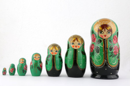 typical russian dolls as growth conceptの写真素材