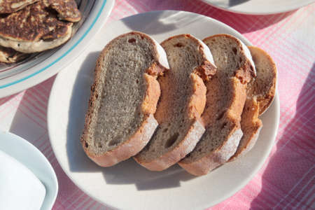 morning breakfast brunch for sundayの写真素材