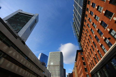 Buildings in downtown boston United States of Americaの写真素材
