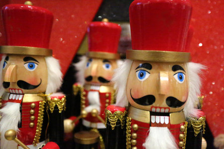 Christmas nutcracker, Santa Claus, Christmas market, Santa Clausの写真素材