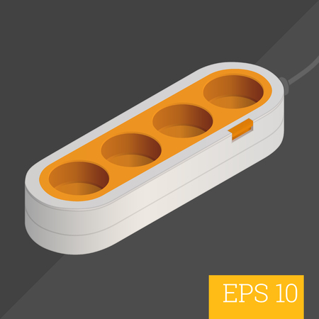 electric socket cord eps10 vector illustration. power outletのイラスト素材