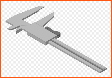 vernier caliper mesurment instrument isometric isolated vector eps Illustrationのイラスト素材