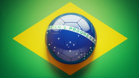 Brazilian Flag Soccer Ballの写真素材