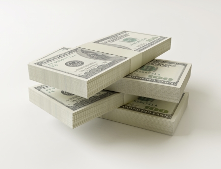 Stack of  100 billsの写真素材