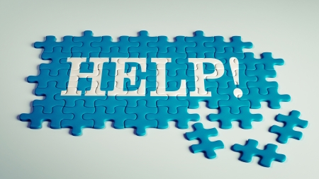 Help Puzzleの写真素材