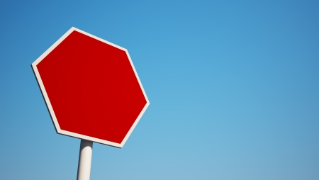 Red Blank Signの写真素材