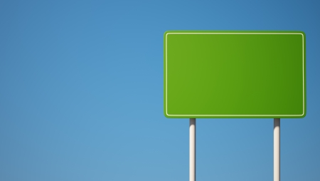 Green Blank Signの写真素材