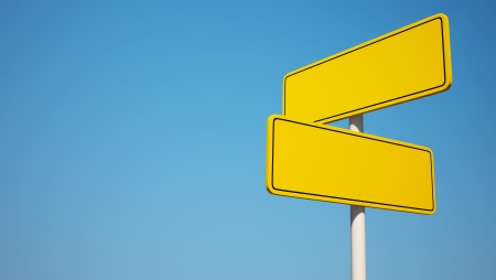 Yellow Blank Signの写真素材