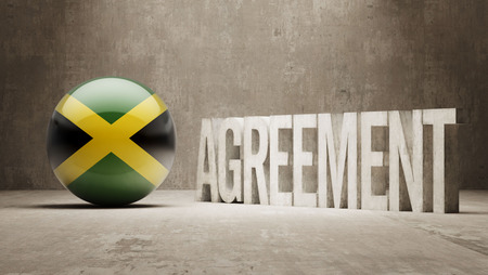 Jamaica High Resolution Agreement  Conceptの写真素材