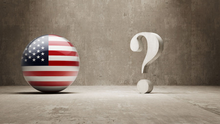 United States  Question Mark Conceptの写真素材