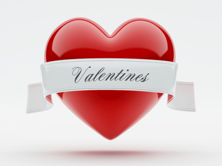 Heart Isolated on white backgroundの写真素材