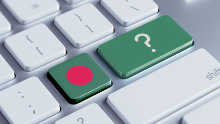 Bangladesh High Resolution Question Mark Conceptの写真素材