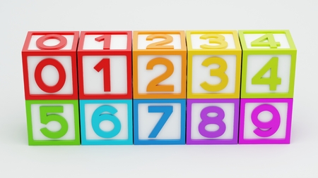 Box Number Toy isolated on white background