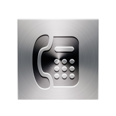 Radial Brushed Contact Icon isolated on whiteの写真素材