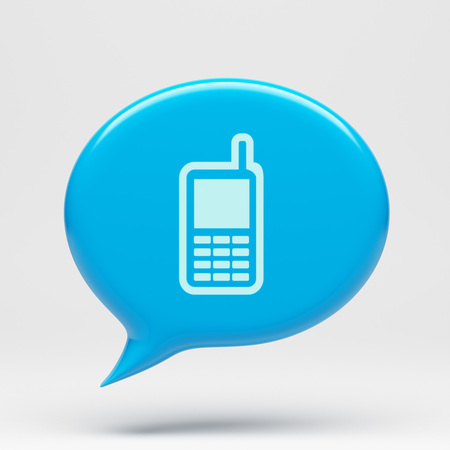 Chat Bubble Contact Icon isolated on white
