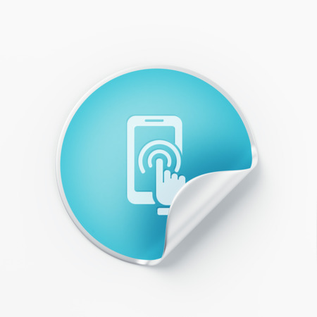 Label Contact Icon isolated on whiteの写真素材