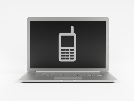 High Resolution Laptop Contact Iconの写真素材